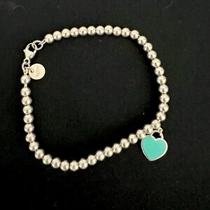 Tiffany silver heart bracelet
